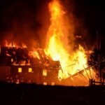 Neighbours house set on fire