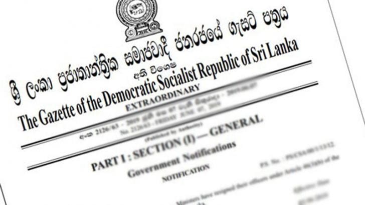 gazette notification