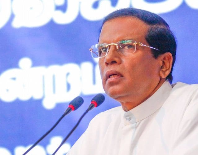 Maithripala Sirisena pic via his Facebook