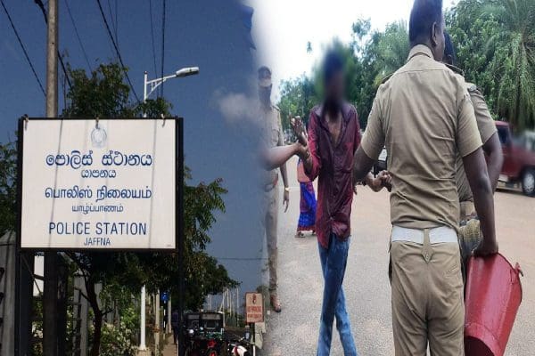 யாழ். பொலிஸ் நிலையத்தில் கழுத்தை அறுத்த இளைஞர்