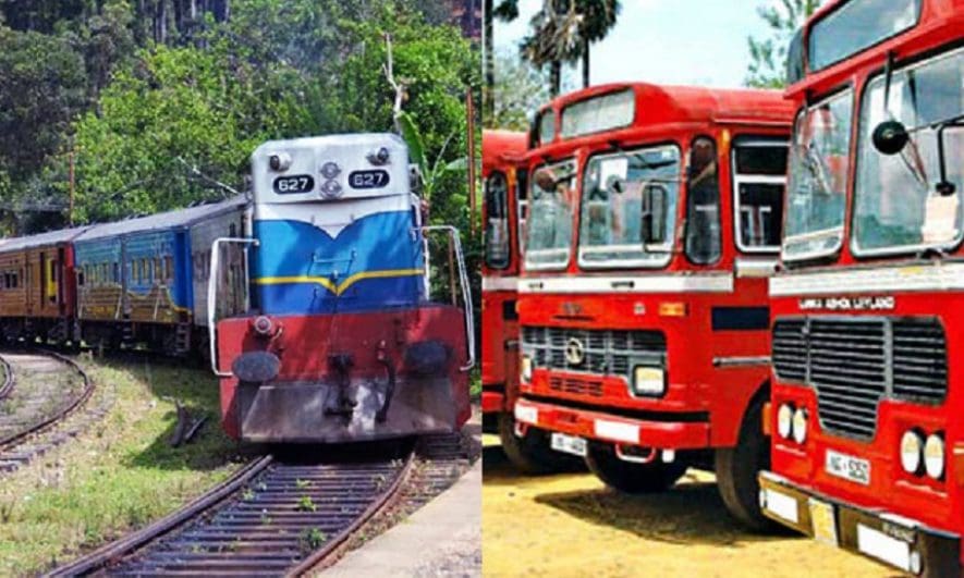 Special bus and train services