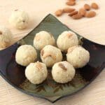 delicious rava laddu with coconut and dryfruits