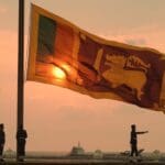 Galle Face Flag Sri Lanka March 2017