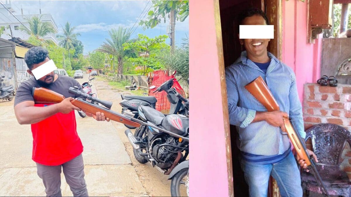 ஆயுதத்துடன் தமிழ் மக்கள் விடுதலைப் புலிகள் கட்சியினர்!