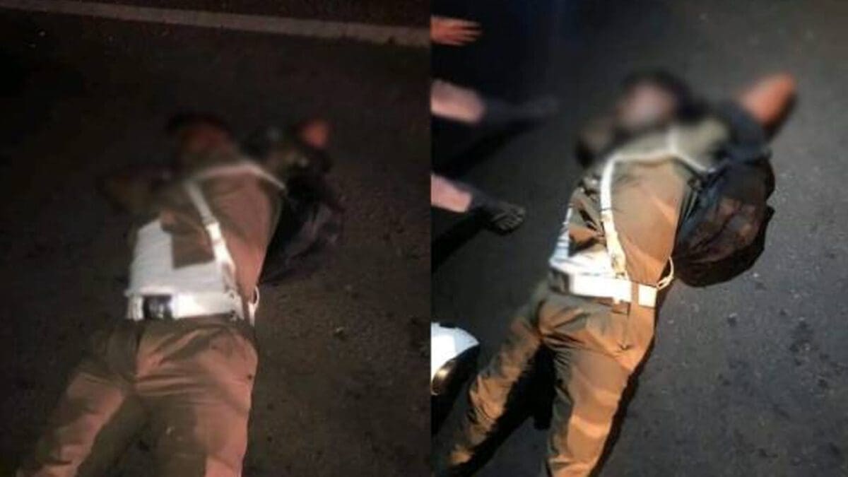 மதுபோதையில் நடுவீதியில் உறங்கிய போக்குவரத்து பொலிஸ்