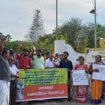 20230504 Point Pedro Protesting removal of temple 2