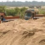 sand mining lorries