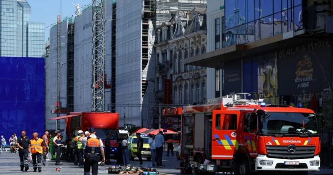 Massive Fire Brussels Construction Site