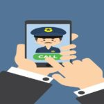 person calling the police