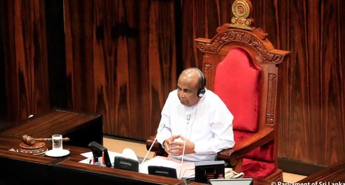 28 இல் விசேட கட்சித் தலைவர்கள் கூட்டம்! 1 சபாநாயகர் மஹிந்த யாப்பா அபேவர்தன